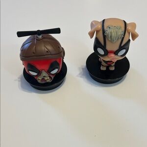 Deadpool Toy Figures Set - Red and Brown